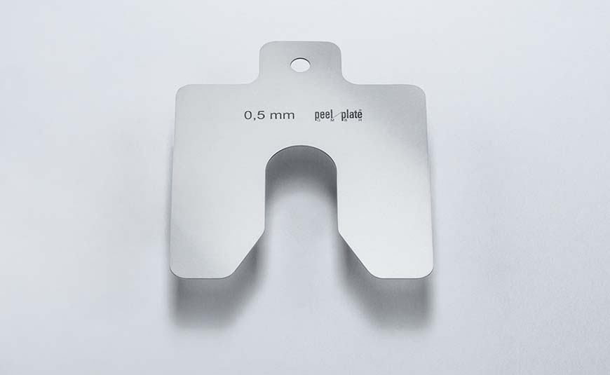Unsere Standard-Passplatten vario-plate in verschiedenen Größen